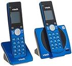 VTech CS6919-25 Dect 6.0 2 Handset Landline Telephone, Metallic Blue