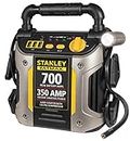 STANLEY FATMAX J7CS Portable Power Station Jump Starter: 700 Peak/350 Instant Amps, 120 PSI Air Compressor, 3.1A USB Ports, Battery Clamps, Silver