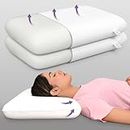 MY ARMOR Memory Foam Pillows for Sleeping, Orthopedic Pillows for Neck Pain Relief, Combo of King Size Pillows - 24x15x5 Inches Without Cover, White, Pack of 2