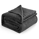 Bedsure Fleece Blankets King Size Dark Grey - Bed Blanket Soft Lightweight Plush Cozy Fuzzy Luxury Microfiber, 108x90 inches