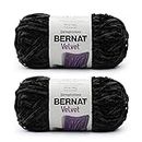 Bernat Velvet Blackbird Yarn - 2 Pack of 300g/10.5oz - Polyester - 5 Bulky - 315 Yards - Knitting/Crochet