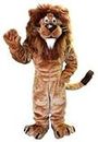 Deluxe Lion Mascot costume, taglia adulto, unisex per adulto (solo bagaglio), Medium: 5'7" to 5'11"