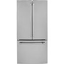 Cafe CWE19SP2NS1 Matte Collection Series 33 Inch Counter Depth French Door Refrigerator in Stainless Steel