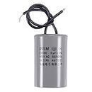 uxcell CBB60 Run Capacitor 6uF 450V AC 2 Wires 50/60Hz Cylinder 54x34mm for Air Compressor Water Pump Motor