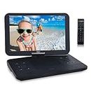 NAVISKAUTO 17.5" Portable Blu-Ray DVD Player with 15.4" 1920X1080 HD Large Screen, 4000mAh Rechargeable Battery, Support HDMI in/Out, USB/SD Card Reader, MP4 Video Playback