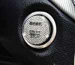 Bling Accessories Anillo de decoración para pomo de aire acondicionado para Mercedes Benz GLE GLS 2015-2017 Automotive interior apliques corona calcomanía (ignición decorativa pegatina (1 pieza/juego)