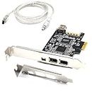 Padarsey PCIe Firewire Card for Windows 10, IEEE 1394 PCI Express Controller 4 Ports(3 x 6 Pin and 1 x 4 Pin), 1394a Firewire 800 Adapter for Windows 7/8/Mac OS with Low Profile Bracket and Cable