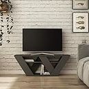 JV Home Pipralla Collection TV Stand Stylish Entertainment Unit | TV Cabinet for Living Room, Bedroom Suitable up to 50” (Dark Grey)