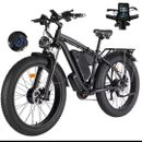 26 pollici EBike 1000W Fat Tire Mountain Electric Bike - Dark Green