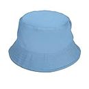Sibba Fischerhut Sommer Fischer Sonnenschutz Kappen Unisex verstaubare Hüte für Damen Herren Urlaub Wandern Camping Einkaufen 56–58 cm Einfarbig Blau M