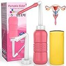 Wolfbeam 2IN1 Portable Hand-held Vulva and Anus Cleaner and Personal Health Vaginal Washing Container, Enema Cleanser& Vaginal Douche (Pink 2IN1 450ML)