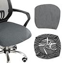 Pizsieat 2 Stück Stuhlbezug Sitzfläche Bürostuhl Bezug Waschbarer Elastischer Sitzbezug Bürostuhl für Bürostuhl Bürodrehstuhl Drehstuhl Stuhl Sitzbezug (Grau)