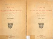 Scritti di Storia del Diritto Privato Italiano Volume I + II Brandileone, France