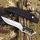 FARDEER K214 cuchillo para exteriores fijo, cuchillo de caza de hoja fija, espiga completa, cuchillo de supervivencia afilado con funda, cuchillo bushcraft con mango G10, cuchillo de cinturón