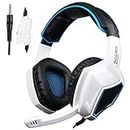 (Refurbished) BigPlayer SADES PS4 Xbox one Wired Over The Ear Headphone with Mic (Black White)