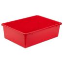 Zoomie Kids Toy Storage Plastic Crate Plastic in Red | 5 H x 16.25 W x 11.75 D in | Wayfair PRT-SRT1602-Lgred