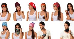 100pc wholesale lot Multi-functional Head wear - Bandana Face Cover