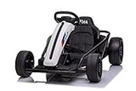 VOLTZ TOYS Electric GoKart, 24V Outdoor Racer Drifter Go Kart for Kids and Adult (White)