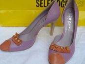 Momenti italian wome's size 40/violete/coral/high/heels/sapatos/wedding/女式靴子