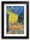 HWC Trading A3 FR Cafe Terrace at Night by Vincent van Gogh this Famous Gallery Artwork Painting Makes an Excellent Gift or Decorative Piece for any Home - A3 Framed