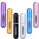 Faiteary 6pcs Travel Perfume Refillable Bottles, 5ml Mini Atomizer Sprayer for Perfume, Portable Size Perfume Scent Pump Empty Spray Bottle for Traveling and Outgoing