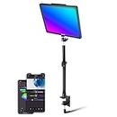 NEEWER GL1C RGB 15.5" Key Light, 48W Edge Lit Soft LED Video Panel Streaming Gaming Lighting with 2.4G PC/Mac iOS/Android APP/WiFi/Stream Deck Control, Touch Bar, 2900K-7000K, Music Sync, 18 Scenes