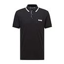 BOSS Men's Paddy Pro Short Sleeve Polo Shirt, Black, XX-Large US