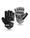 UYKKE Workout Gloves for Men and Women, Exercise Gloves for Weight Lifting, Cycling, Gym, Training, Breathable and Snug Fit (Black, Medium)