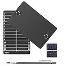 Crypto Seed Storage, Bitcoin Wallet, Cold Wallet Backup - BIP39 12 ou 24 mots Recovery Phrase Backup Cryptocurrency Wallet avec stylo gravé (double) (gris)