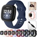 for Fitbit Versa 4 3, Sense 1 2 Soft SILICONE Wrist Strap Replacement Watch Band