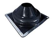 DEKTITE #7 (DFE107B) Square Black EPDM Flexible Pipe Flashing (Roof Jack, Pipe Boot Flashing) for OD Pipe Sizes 6" - 12"