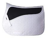 Rhinegold Pressure Pad Saddle Cloth-Full-White Tela para sillín, Blanco, Plein