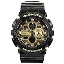 Casio Men's G-Shock Duo Metallic Analog-Digital Watch, Black/Gold Dial, Black Band