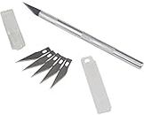 Mcare Detail Pen Knife with 5 Interchangeable Blades. Sharp Pen Cutter for crafts, arts, cutting & Precision Work