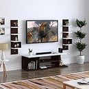 Anikaa Emma Engineered Wood TV Unit/TV Stand/Floor Standing TV Unit/TV Cabinet/TV Entertainment Unit (Wenge White)- Ideal for Upto 55"(D.I.Y)