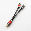 3ft RCA Plug Y Splitter Audio Jack Cable Adapter Female to 2 RCA Male Connectors