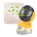 Rozlchar Portable Cordless Fan For DeWALT 18V 20V Battery, Work for DCB182 DCB183 DCB205 DCB206, Jobsite Fan With USB A+C Fast Charging For Camping Workshop and Construction Site(No Battery)
