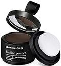 LEON MIGUEL Hair Line Powder - concealer/counter powder - 4g hair thickening and hair filler with shadow make-up waterproof (BROWN)