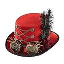 Carnival Gothic Steampunk Hats,Thick Felt Steampunk Accessories, Steampunk Costume Cosplay Top Hat, Steampunk Top Hats With Goggles, Felt Steampunk Top Hats For Fancy Dress, Cosplay, Movie Props