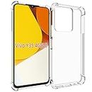 USTIYA Case for Vivo Y35 / Y22s / Y22 Clear TPU Four Corners Protective Cover Transparent Soft