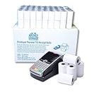 Double Dragon, Rotolo di ricevuta termica premium da 57 x 40 mm per macchina per carte di credito PDQ, POS, EPOS, registratore di cassa [Confezione da 20]