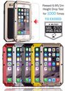 Shockproof Aluminum Glass Metal Case Cover for iPhone SE 5C 5S 6 7 & 7 Plus