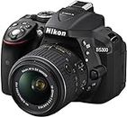 Nikon D5300 Digital SLR with 18-55mm VR II Compact Lens Kit - Black (24.2 MP) 3.2 inch LCD (Renewed)
