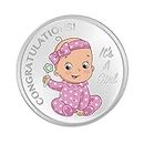 New Born Baby Girl Gift 10 Grams Silver Coin 999 Pure