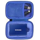 co2CREA Dur Étui de Voyage Rigide Housse Cas pour Samsung Memorie T7 / T7 Touch SSD Esterno Portatile（blu）(solo scatola)