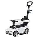 Best Ride On Cars Mercedes C63 (Officially Licensed), 3 in 1 Push Car for Kids with Cup Holder, White, Large