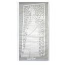 Vtg Ancient Egyptian Pharaoh Art Piece Tapestry Organza Fabric Ecru 40x120” NOS