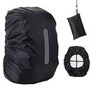Orga’Neat Waterproof Rain Cover for 56-70L Backpack w/Reinforced Rainproof Layer & Reflective Strip & Storage Bag, Built-in Anti-Slip Cross Buckle Straps for Cycling Travel Hiking Camping-Black