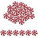 24 Pcs Christmas Tree Decoration Candy Cane Christmas Decor,Grinch Sweets Decorations Mini Lollipop Tree Ornaments,Red and White Candies Hanging Swirl Plastic Pendant for Party Craft Decor
