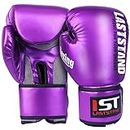 Boxing Gloves Kickboxing Muay Thai Punching Boxing MMA Pro Grade Sparring Training Fight Gloves for Men & Women (Purple, 8oz)